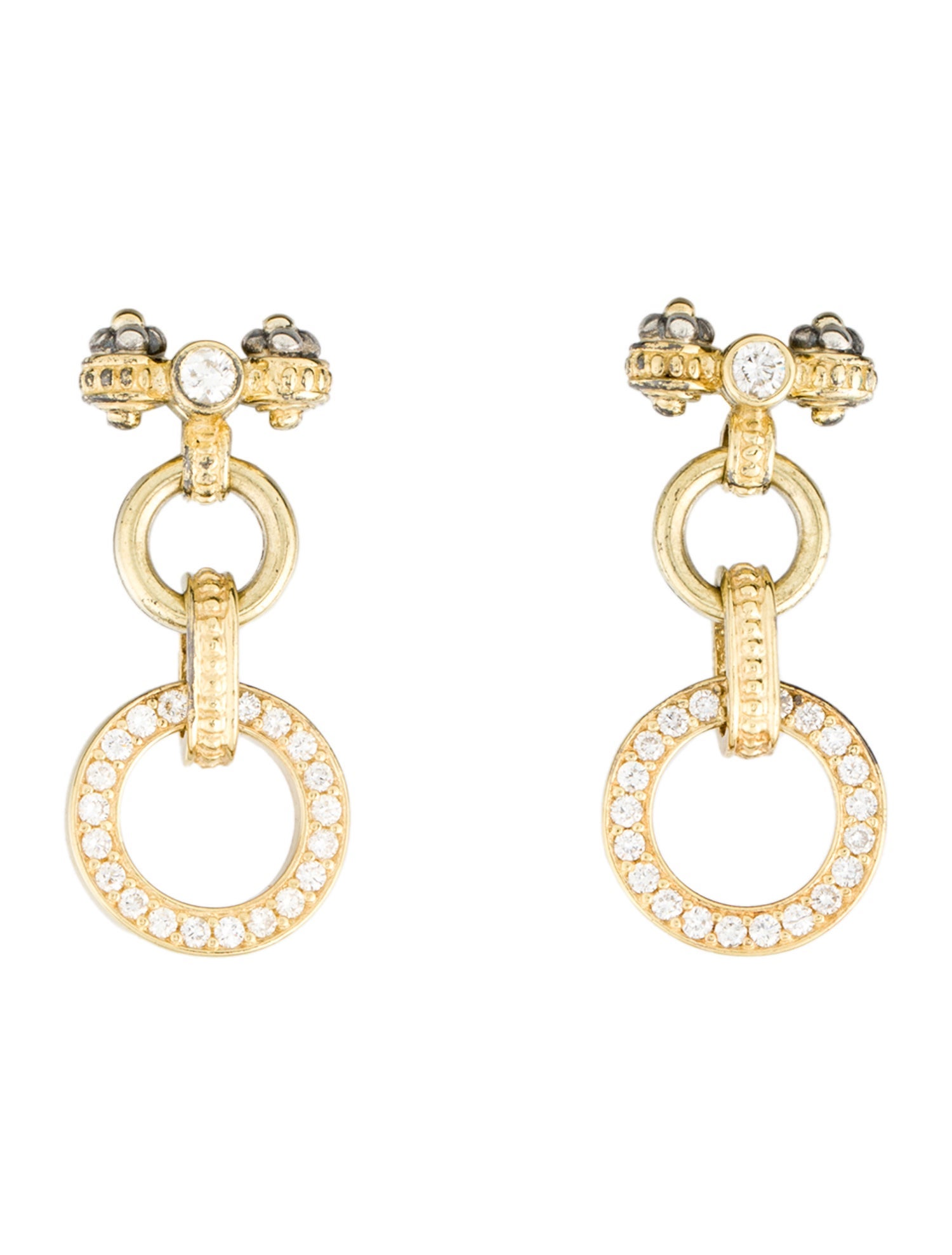 Lagos Diamond Enso Circle Game Earrings