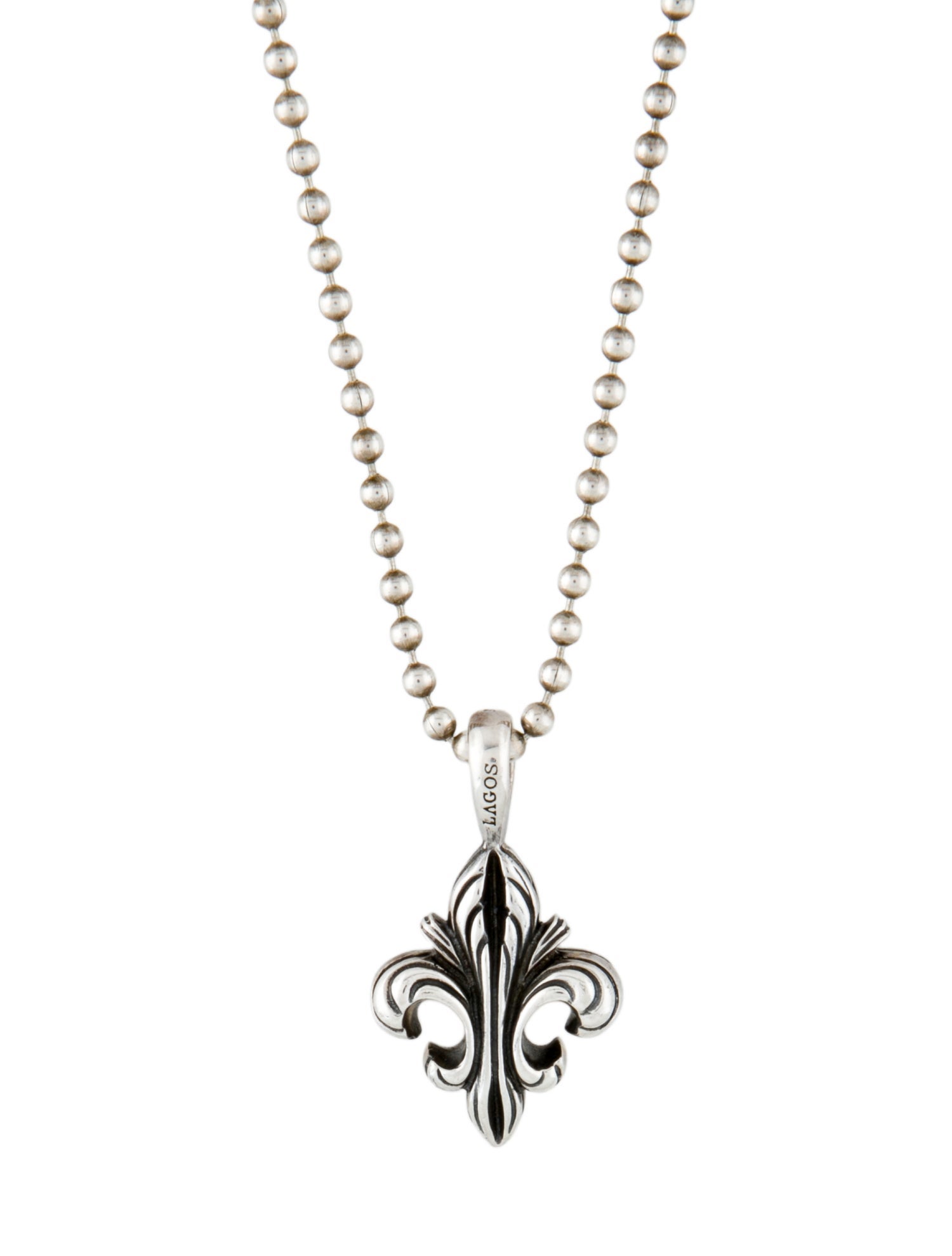 Lagos Fleur de Lis Pendant Necklace