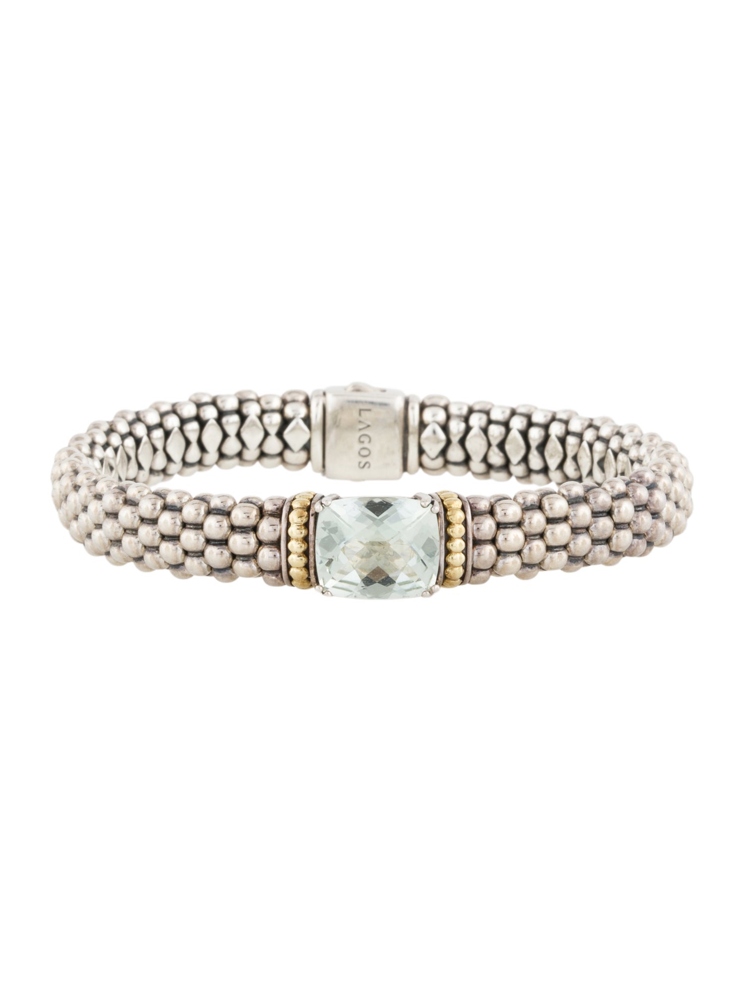 Lagos Rittenhouse Prasiolite Caviar Bangle Bracelet