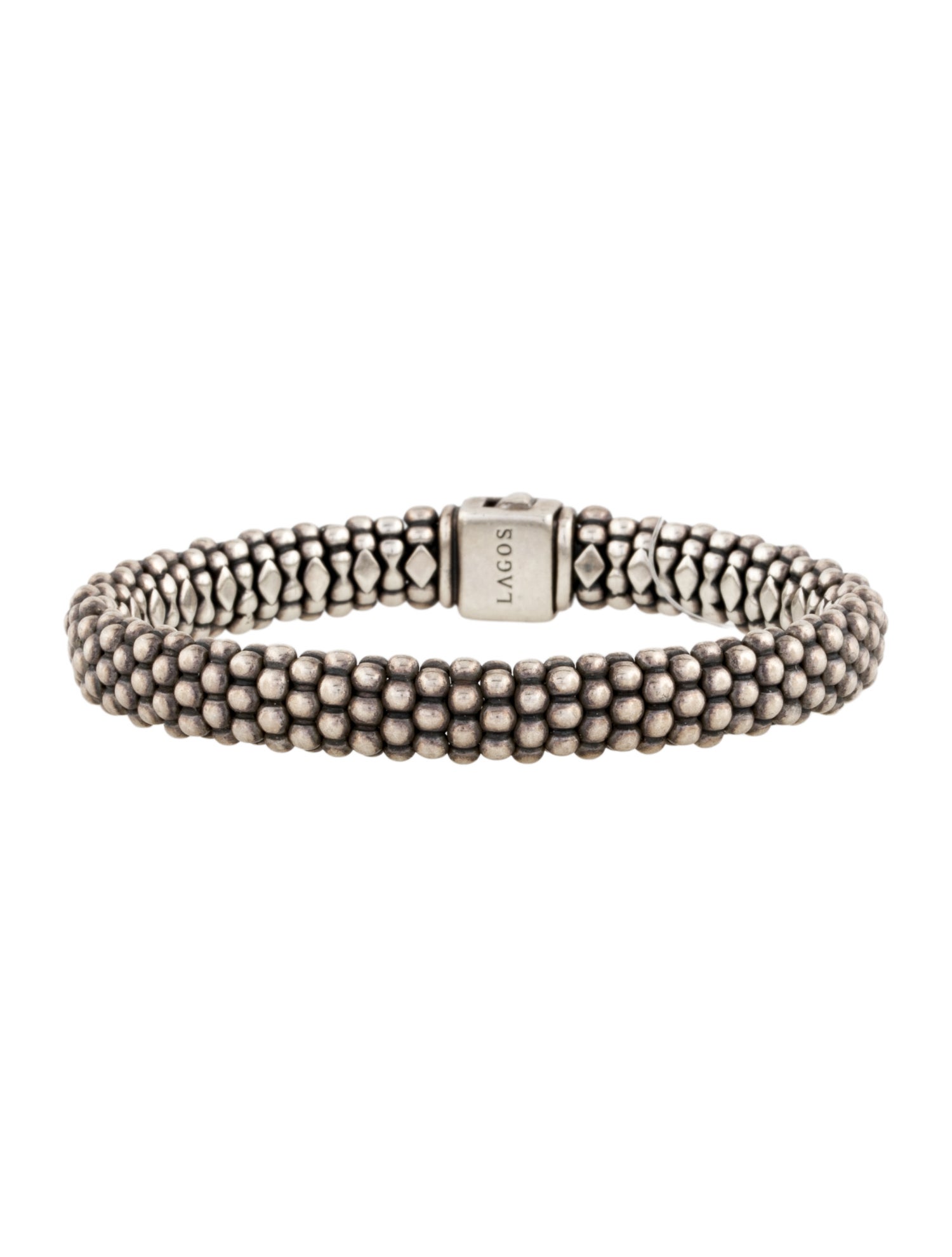 Lagos Silver Caviar Bangle Bracelet