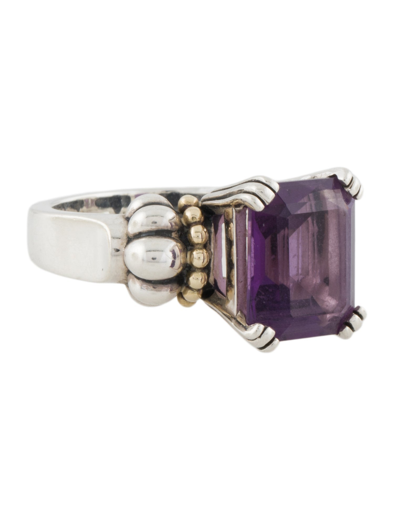 Lagos Amethyst Medium Glacier Ring