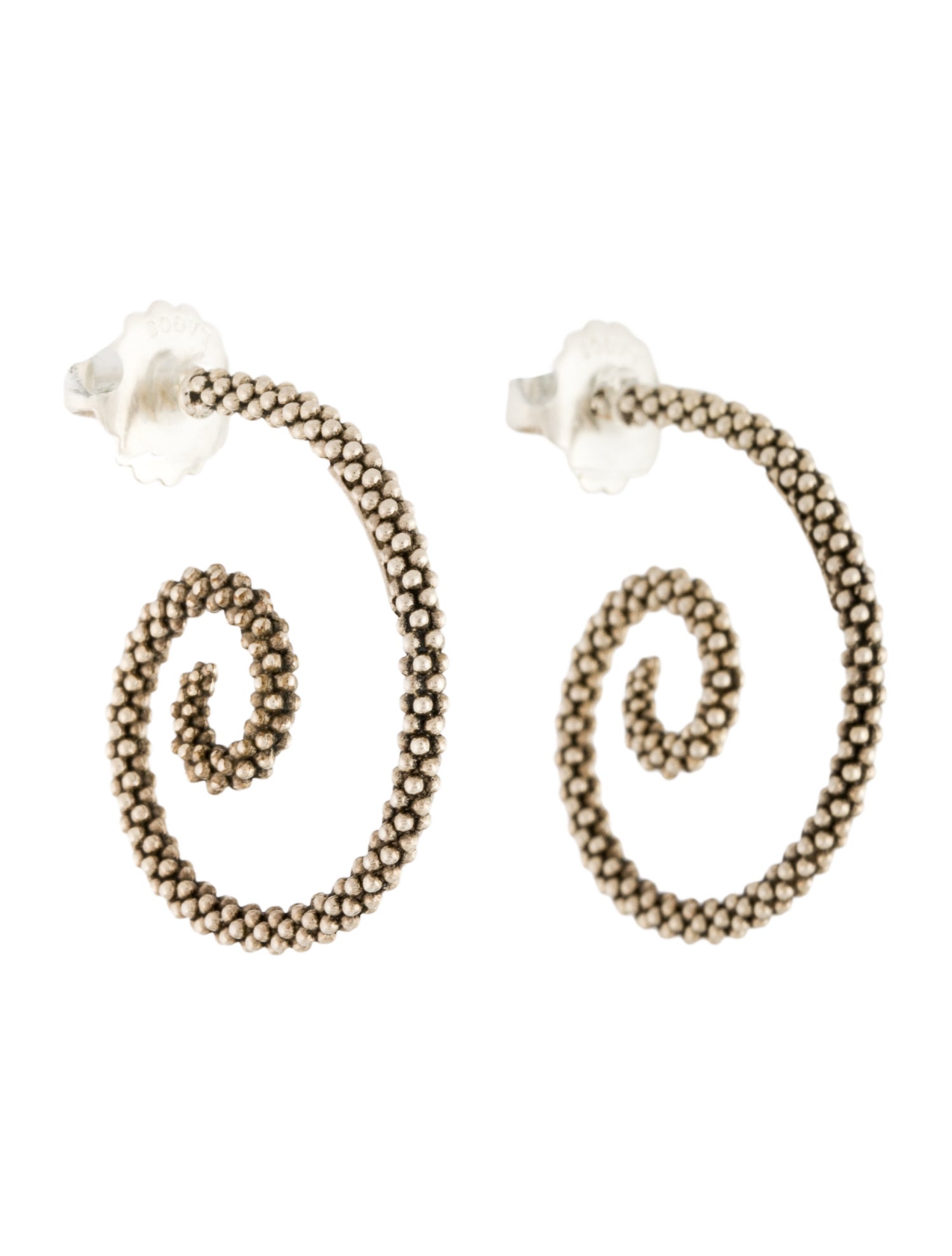 Lagos Caviar Swirl Hoop Earrings