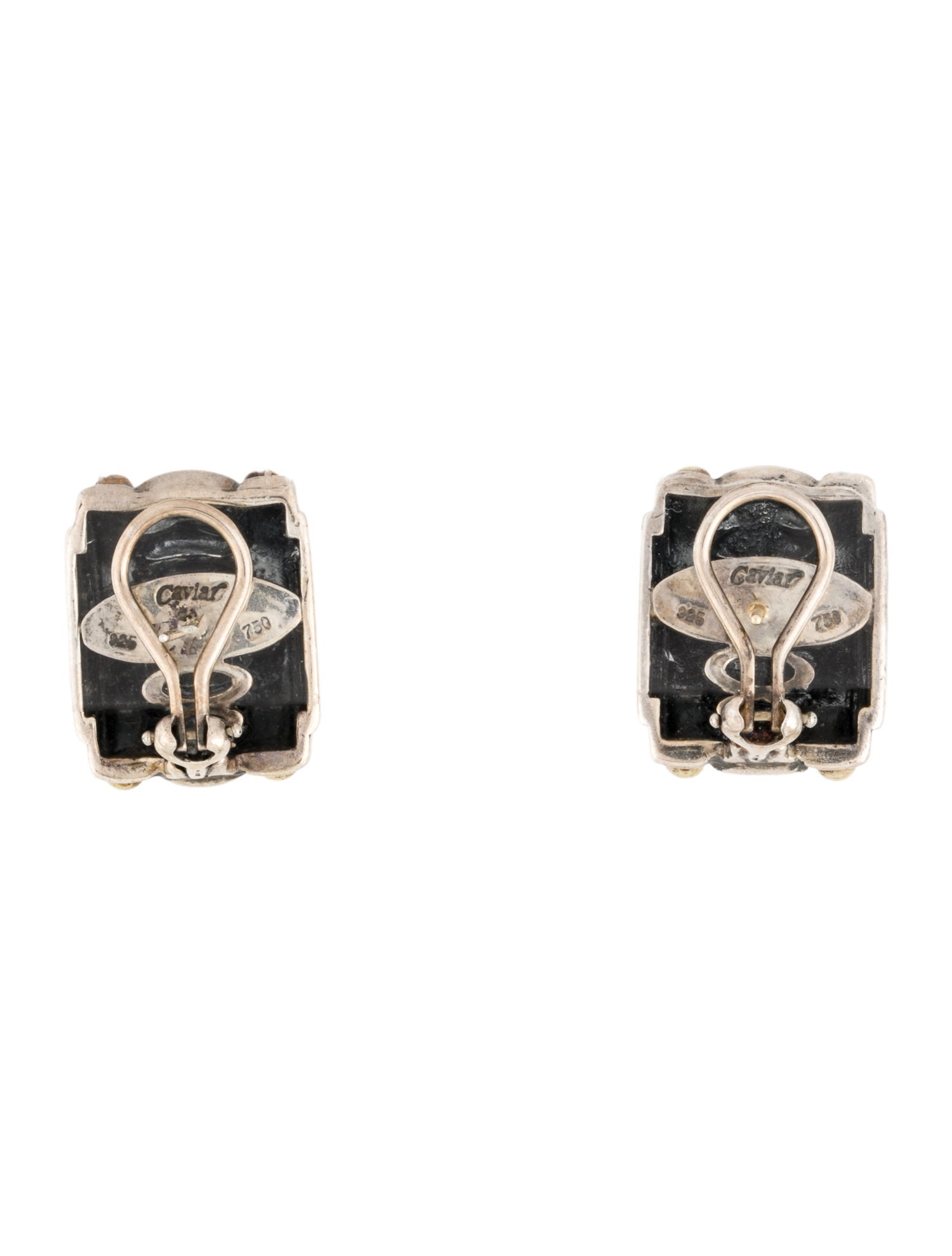 Lagos Two-Tone Caviar Earrings