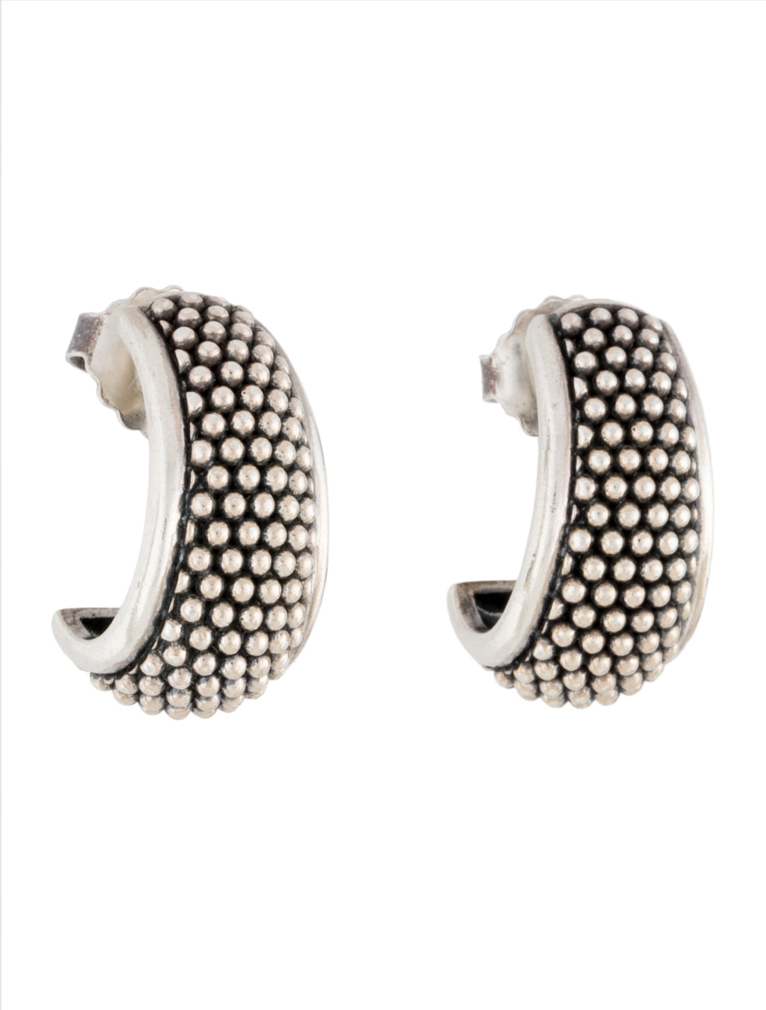 Lagos Beaded Caviar Hoop Earrings