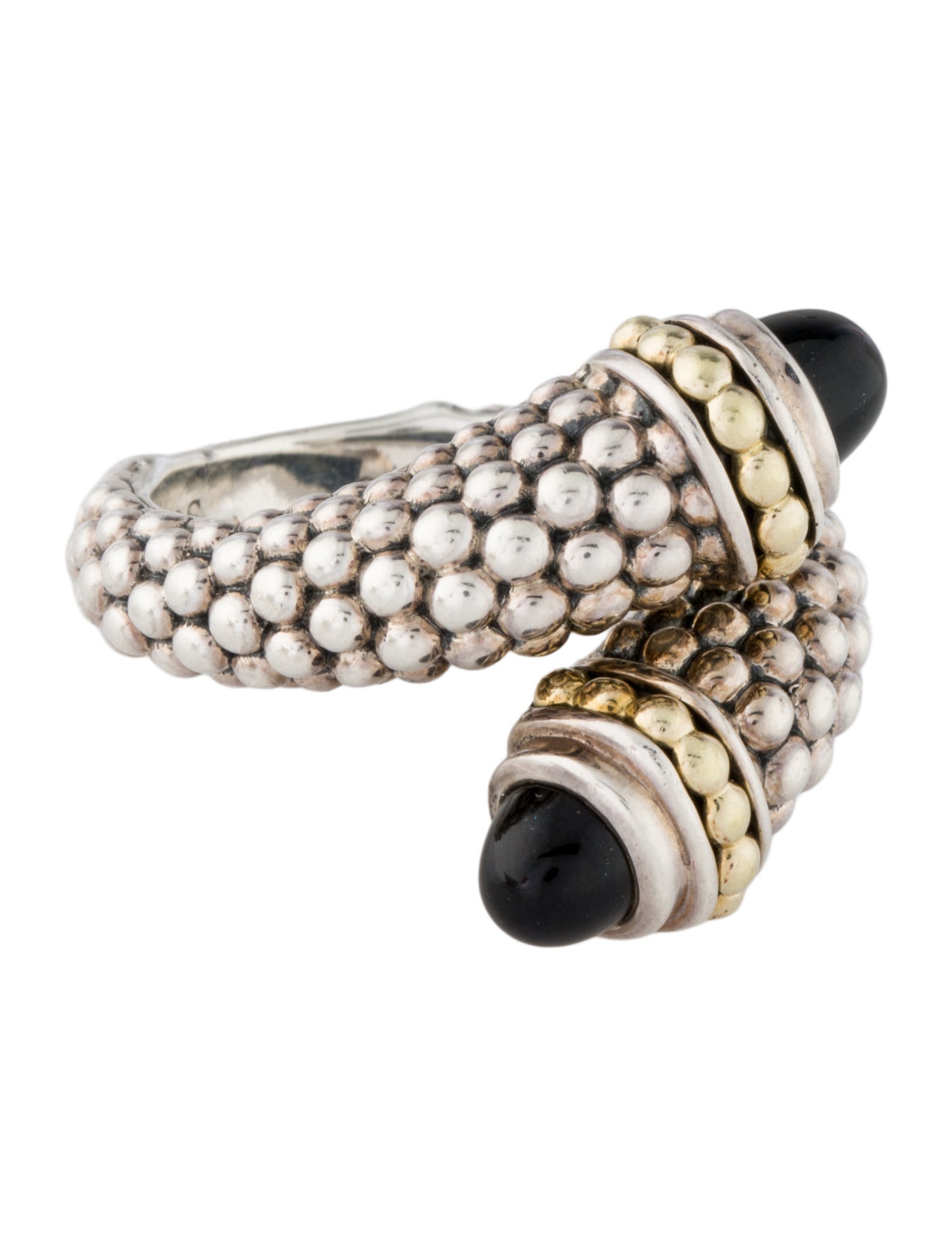 Lagos Onyx Signature Caviar Crossover Ring