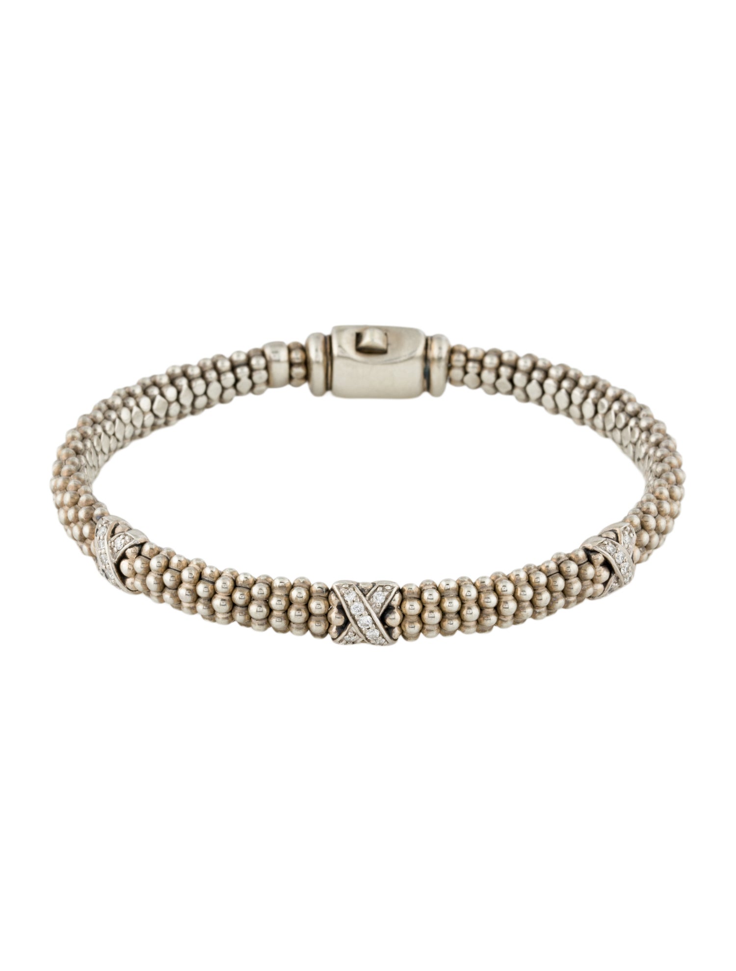 Lagos Diamond X Three Station Bracelet