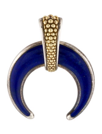 Lagos Two-Tone Lapis Lazuli Crescent Pendant