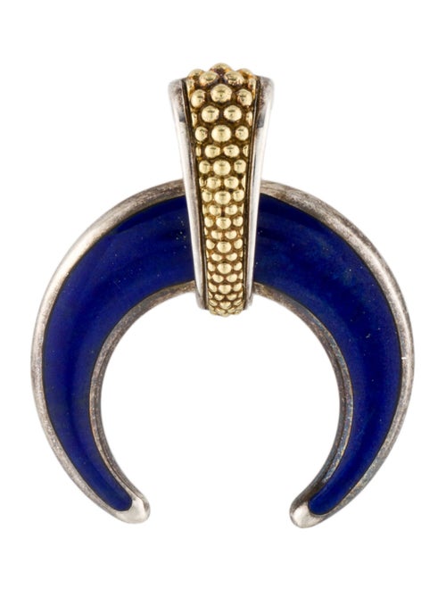 Lagos Two-Tone Lapis Lazuli Crescent Pendant