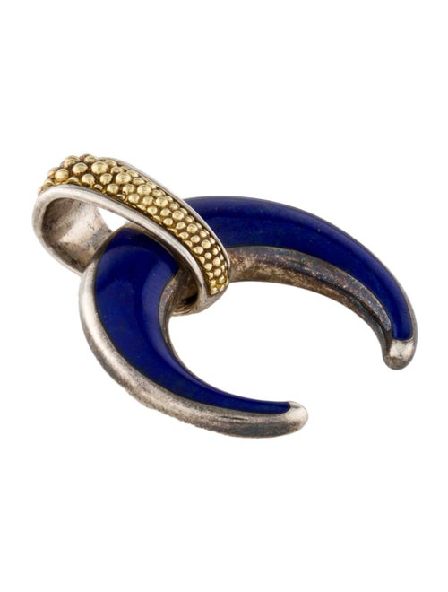 Lagos Two-Tone Lapis Lazuli Crescent Pendant