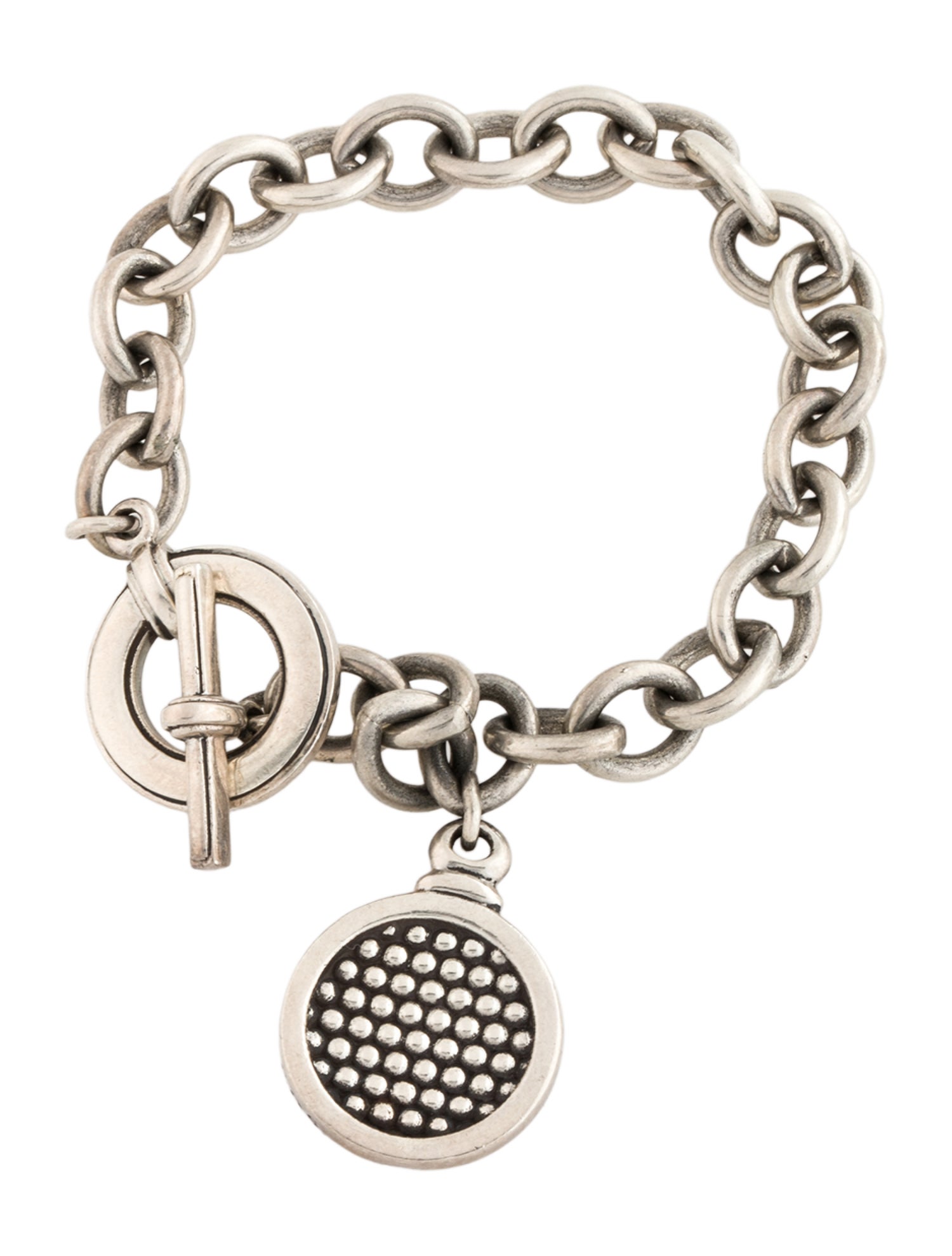 Lagos Disc Charm Toggle Bracelet