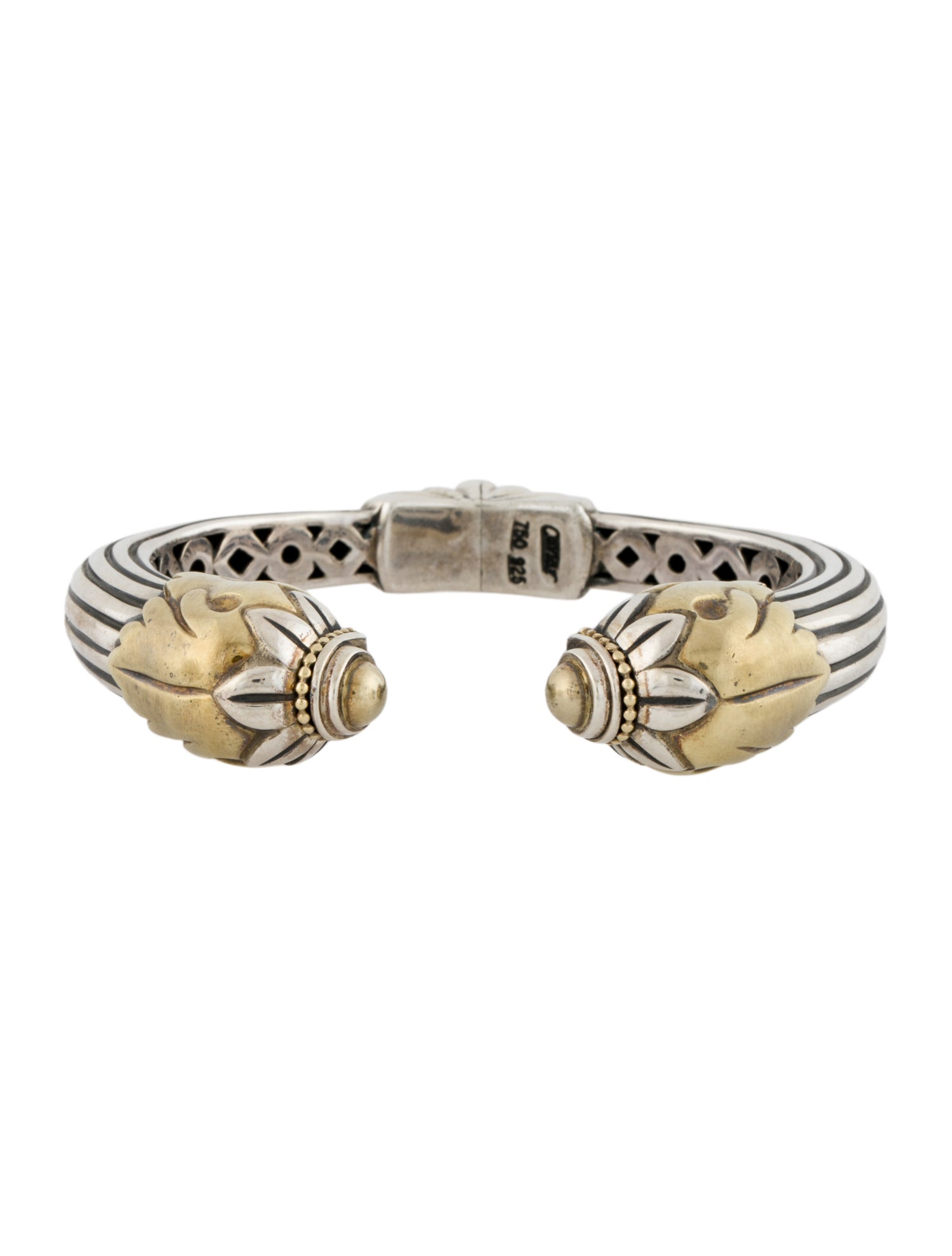Lagos Vintage Two-Tone Caviar Cuff Bracelet