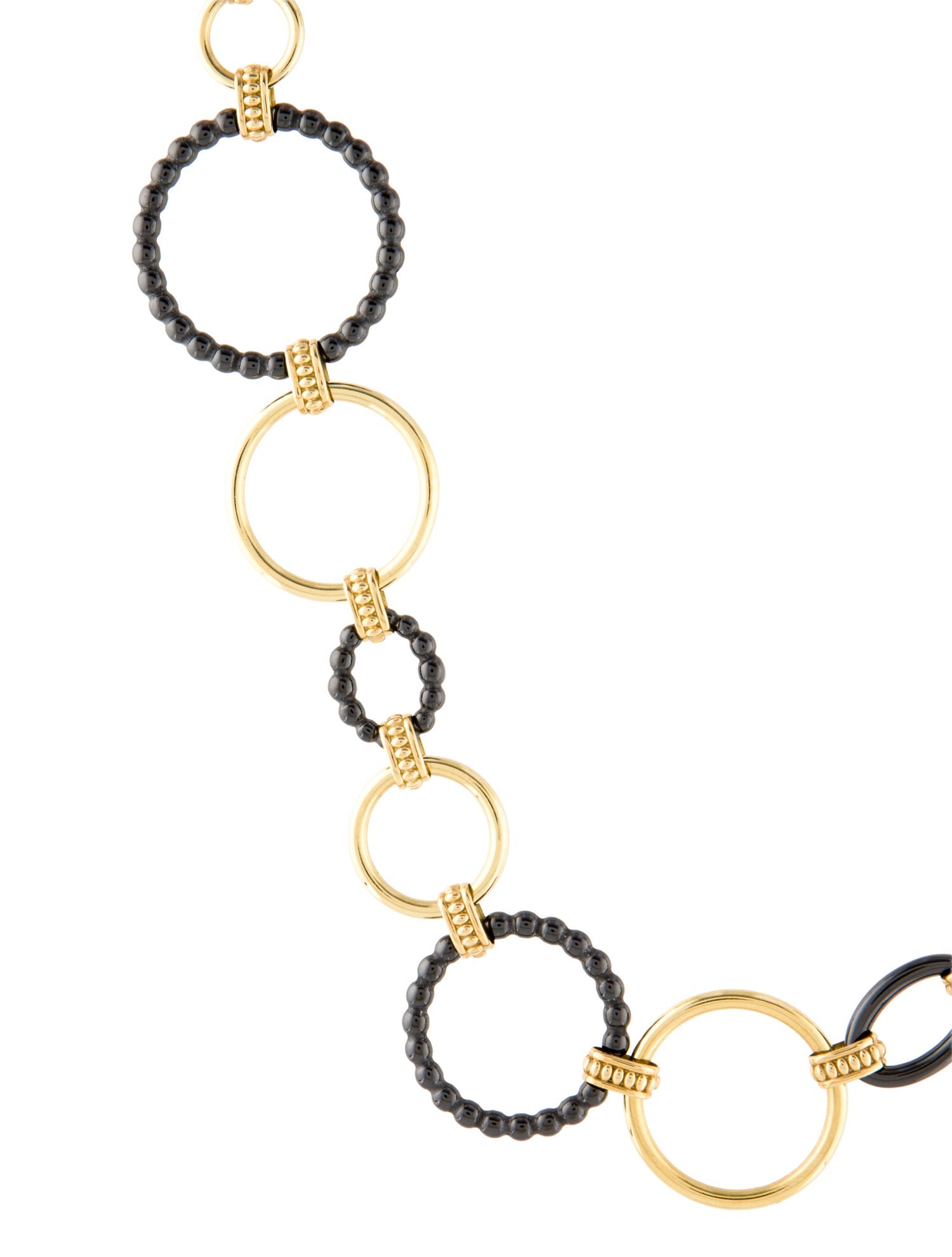 Lagos 18K Ceramic Meridian Link Necklace