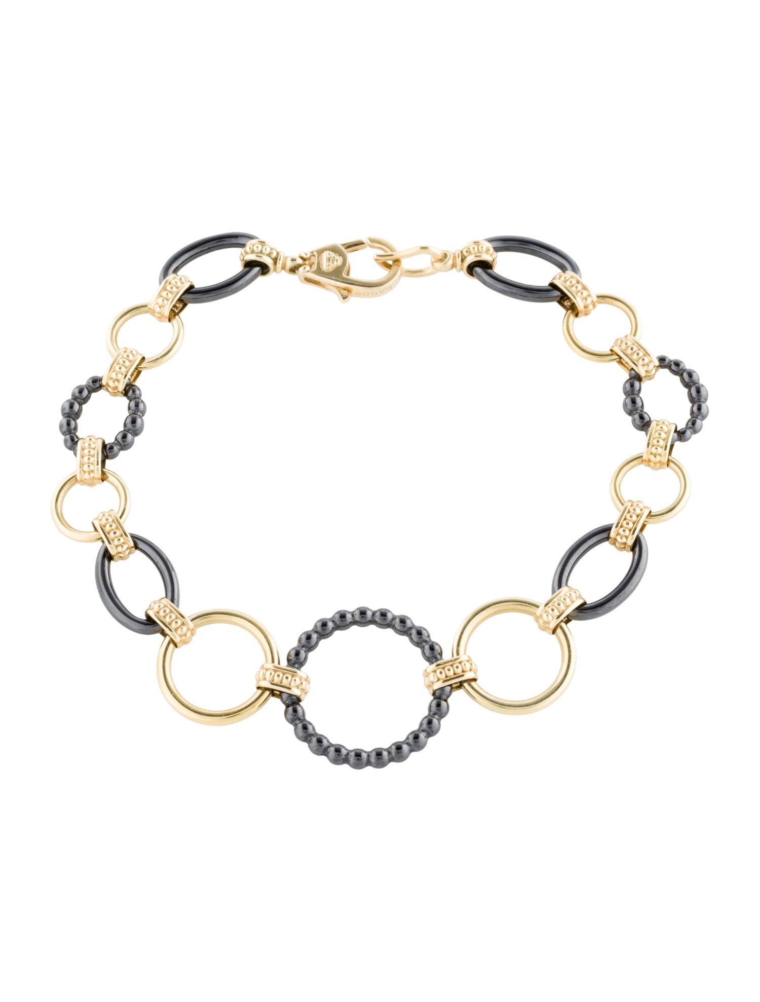 Lagos 18K Ceramic Meridian Circle Station Bracelet
