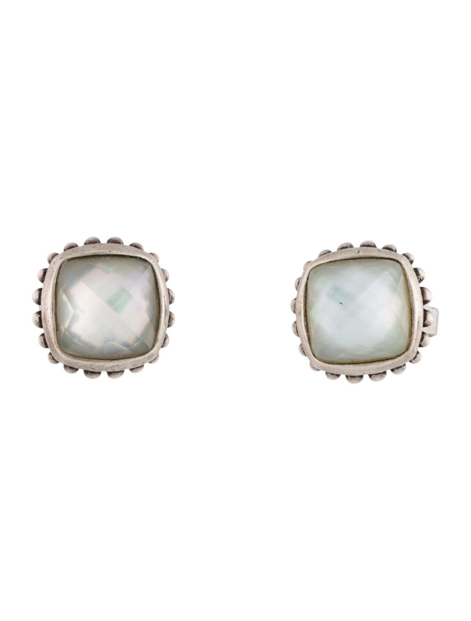 Lagos Mother of Pearl & Quartz Doublet Venus Stud Earrings