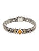 Lagos Two-Tone 1.65ct Citrine Rittenhouse Caviar Link Bracelet