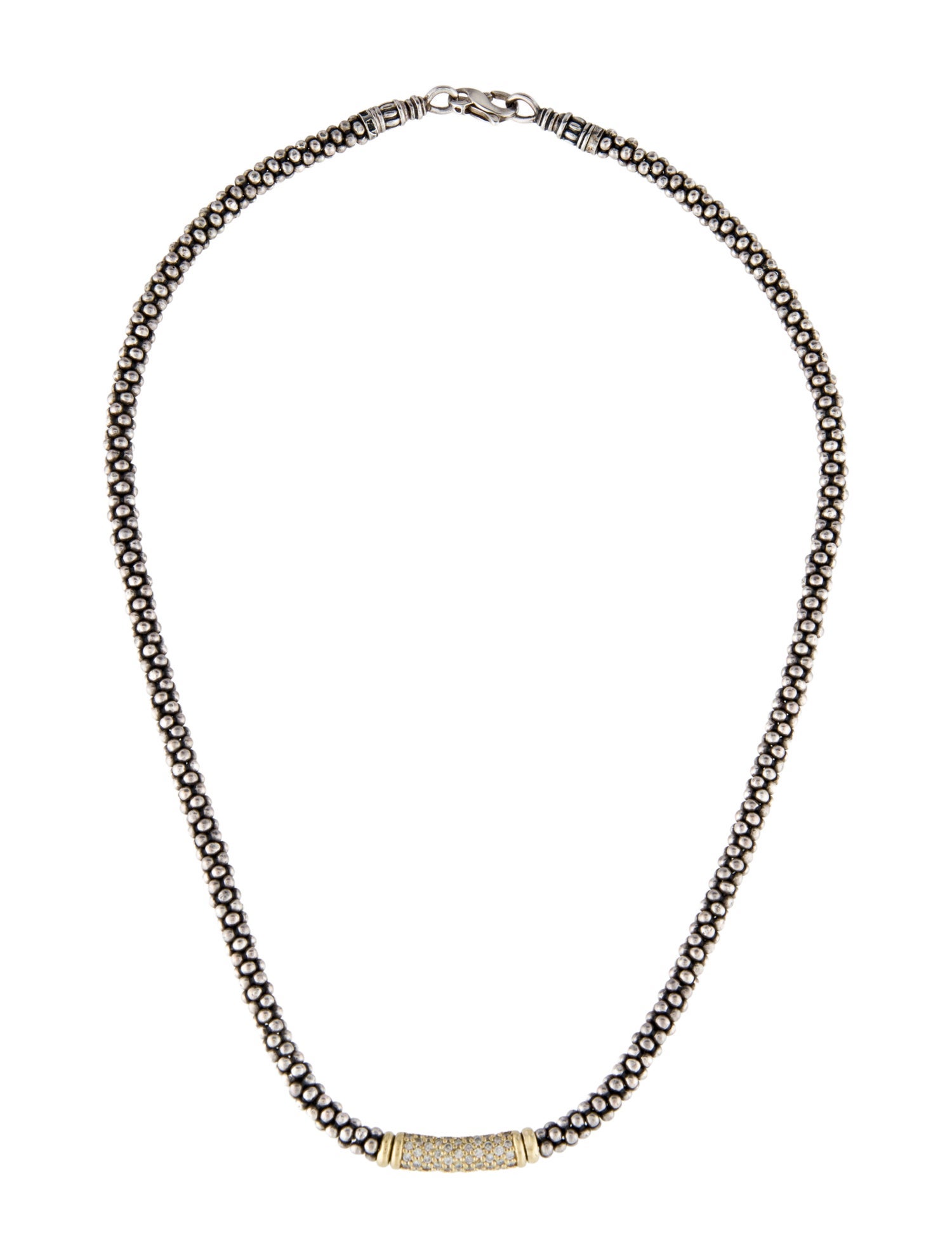 Lagos Diamond Caviar Lux Collar Necklace