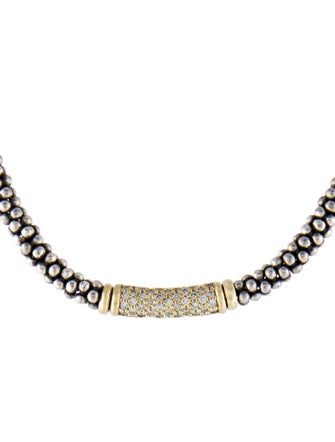 Lagos Diamond Caviar Lux Collar Necklace