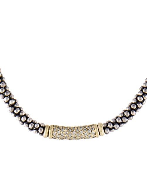 Lagos Diamond Caviar Lux Collar Necklace