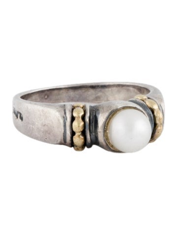 Lagos Cocktail Ring Two-Tone Pearl Caviar 5.0-5.5mm | 5.5