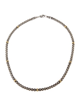 Lagos Two-Tone Caviar Beaded Necklace