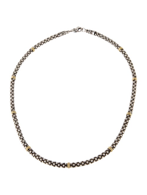 Lagos Two-Tone Caviar Beaded Necklace
