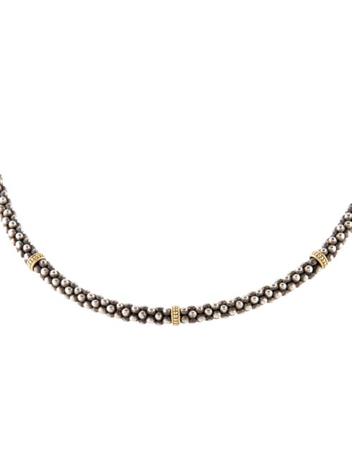 Lagos Two-Tone Caviar Beaded Necklace