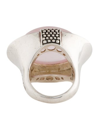 Lagos Rose Quartz Caviar Cocktail Ring