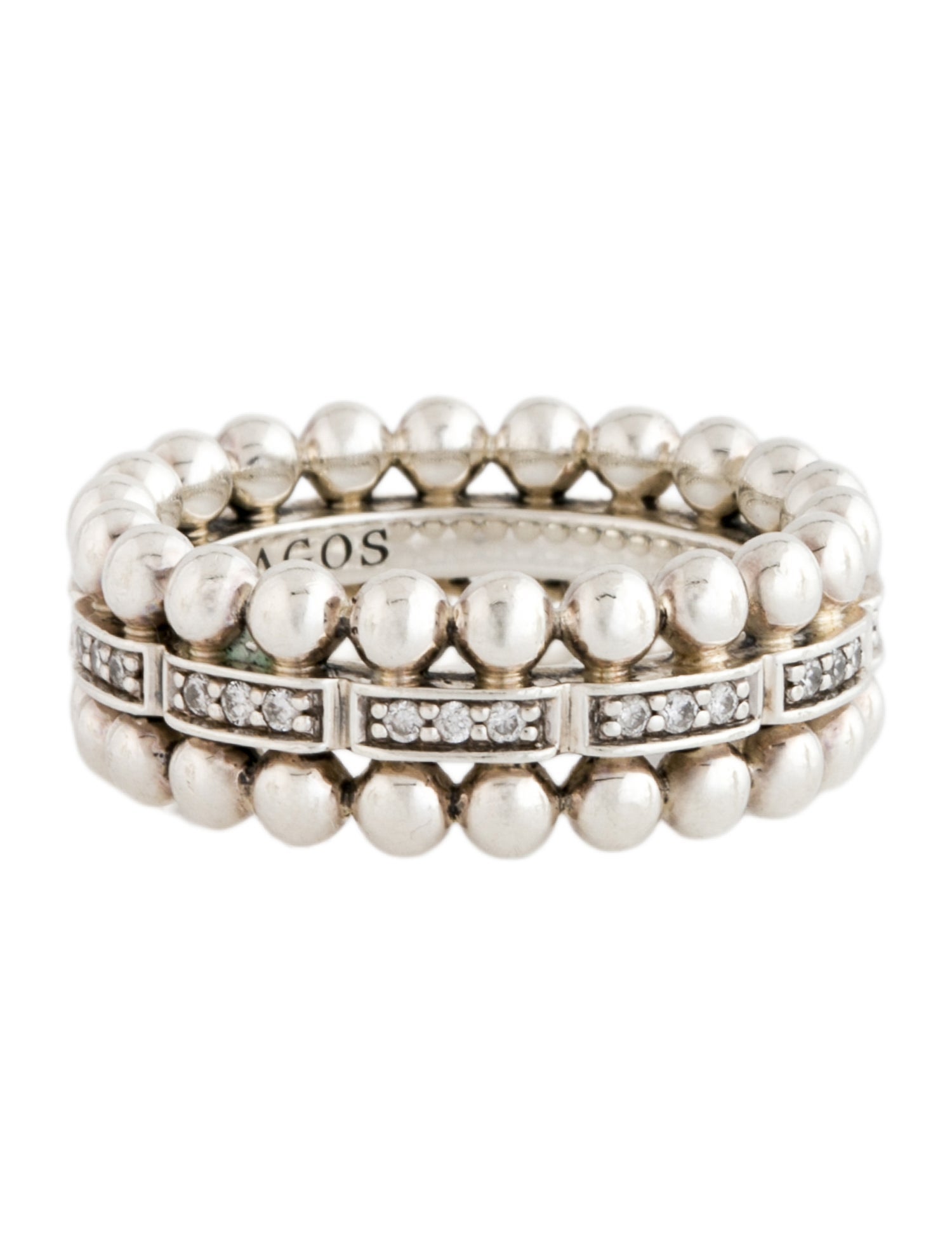 Lagos Diamond Caviar Beaded Band