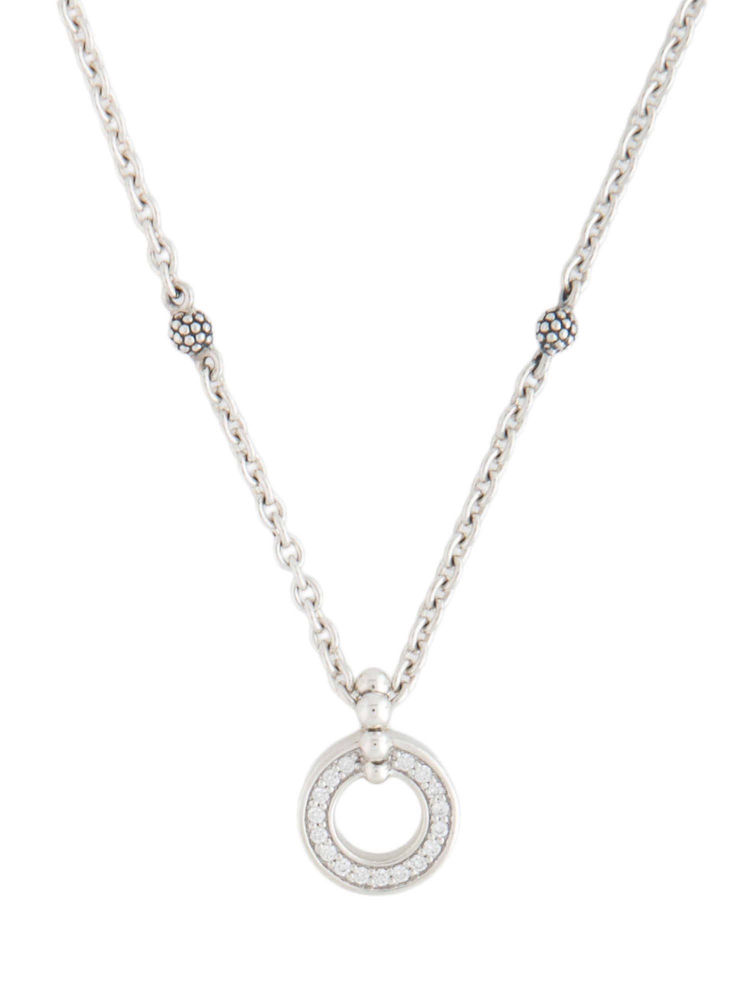 Lagos Diamond Circle Pendant Necklace