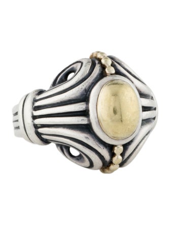 Lagos Two-Tone Caviar Cocktail Ring