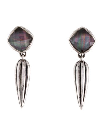Lagos Mother of Pearl & Quartz Double Drop Earrings