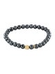 Lagos 18K Hematite Caviar Station Bead Bracelet