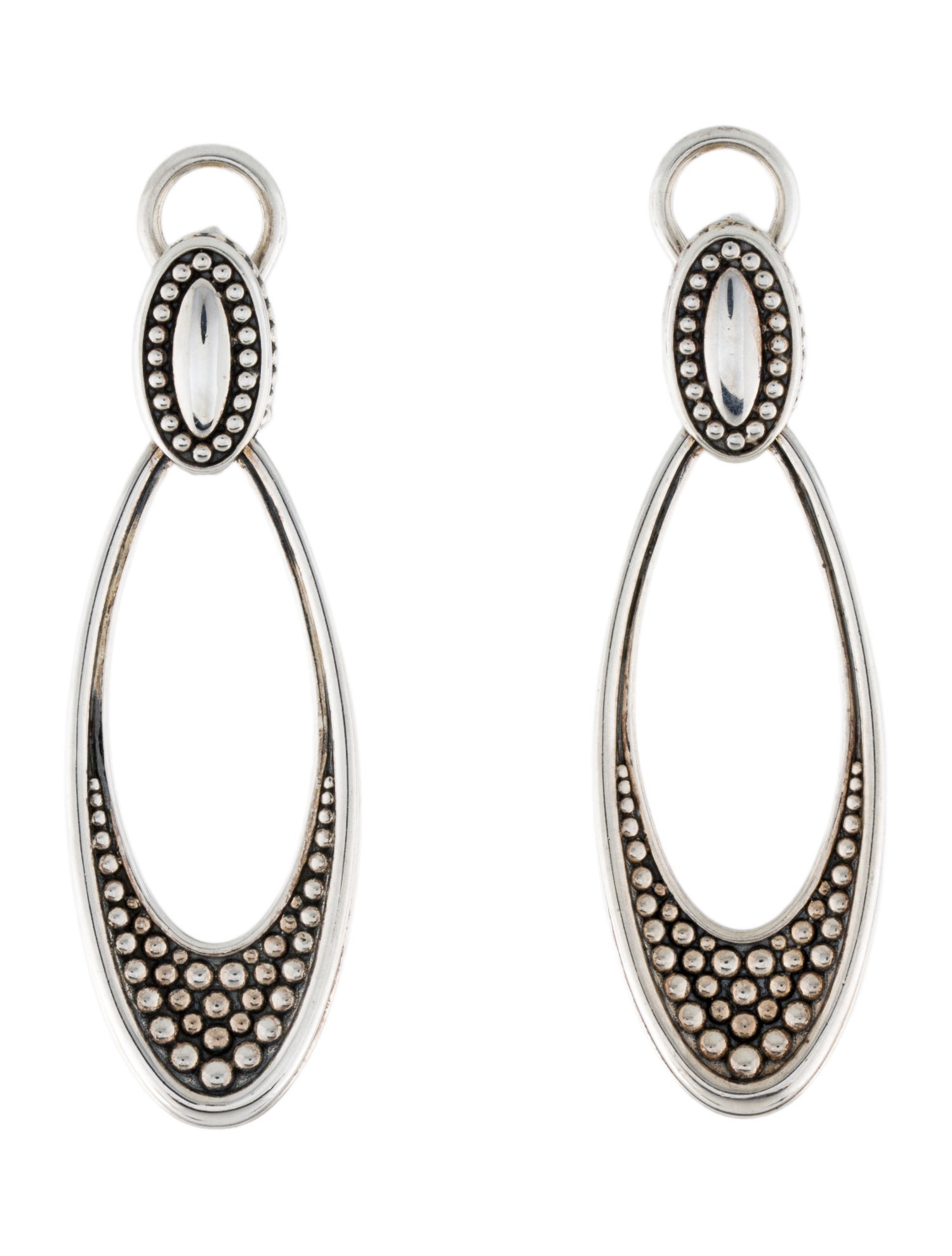 Lagos Elongated Oval Drop Earrings