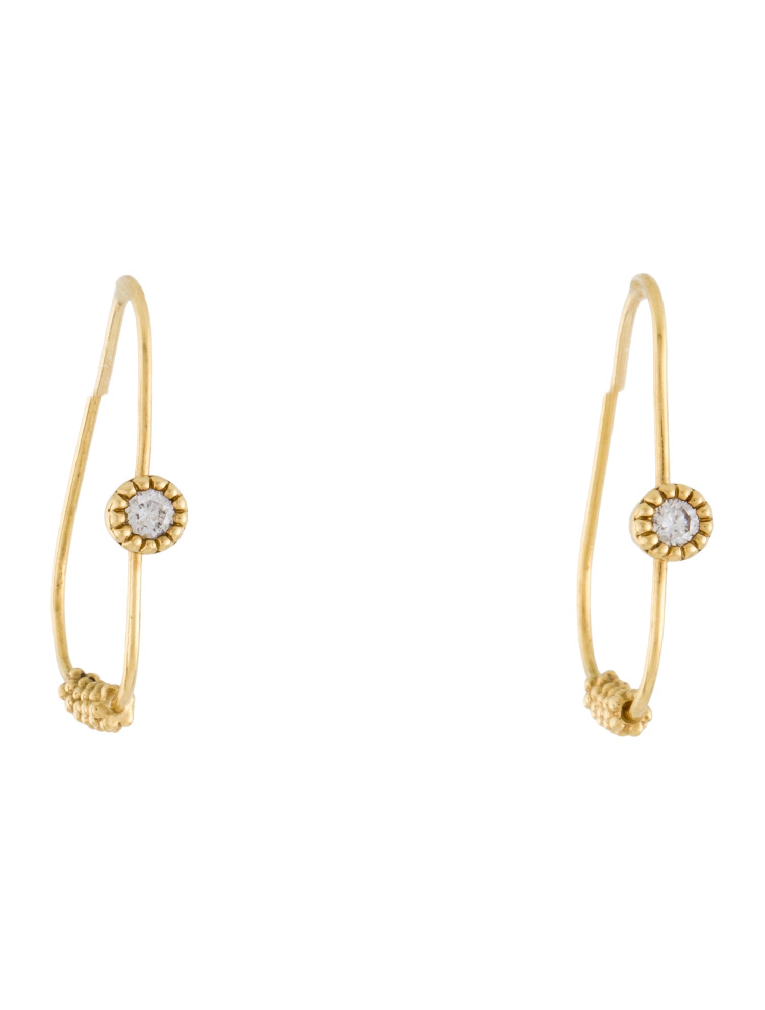 Lagos 18K Diamond Covet Hoop Earrings