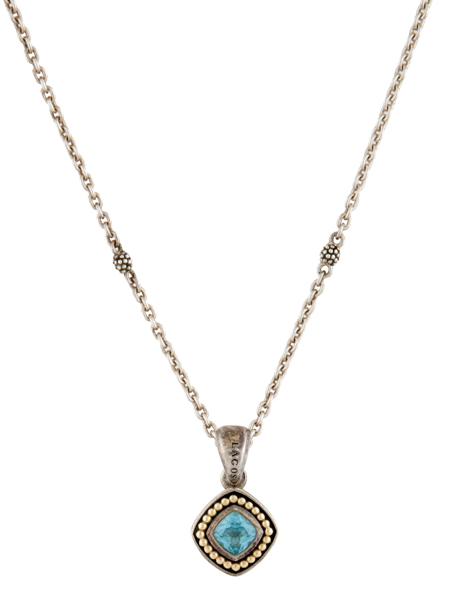 Lagos Swiss Blue Topaz Pendant Necklace