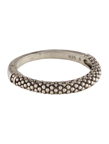 Lagos Band Caviar Stacking Ring 9.5