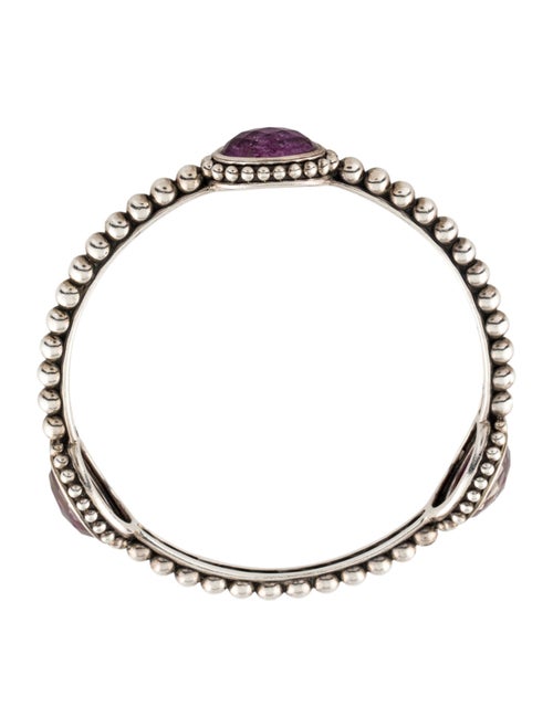 Lagos Quartz Charoite Doublet Oval Bangle