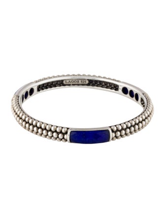 Lagos Quartz & Lapis Lazuli Doublet Maya Bangle Bracelet