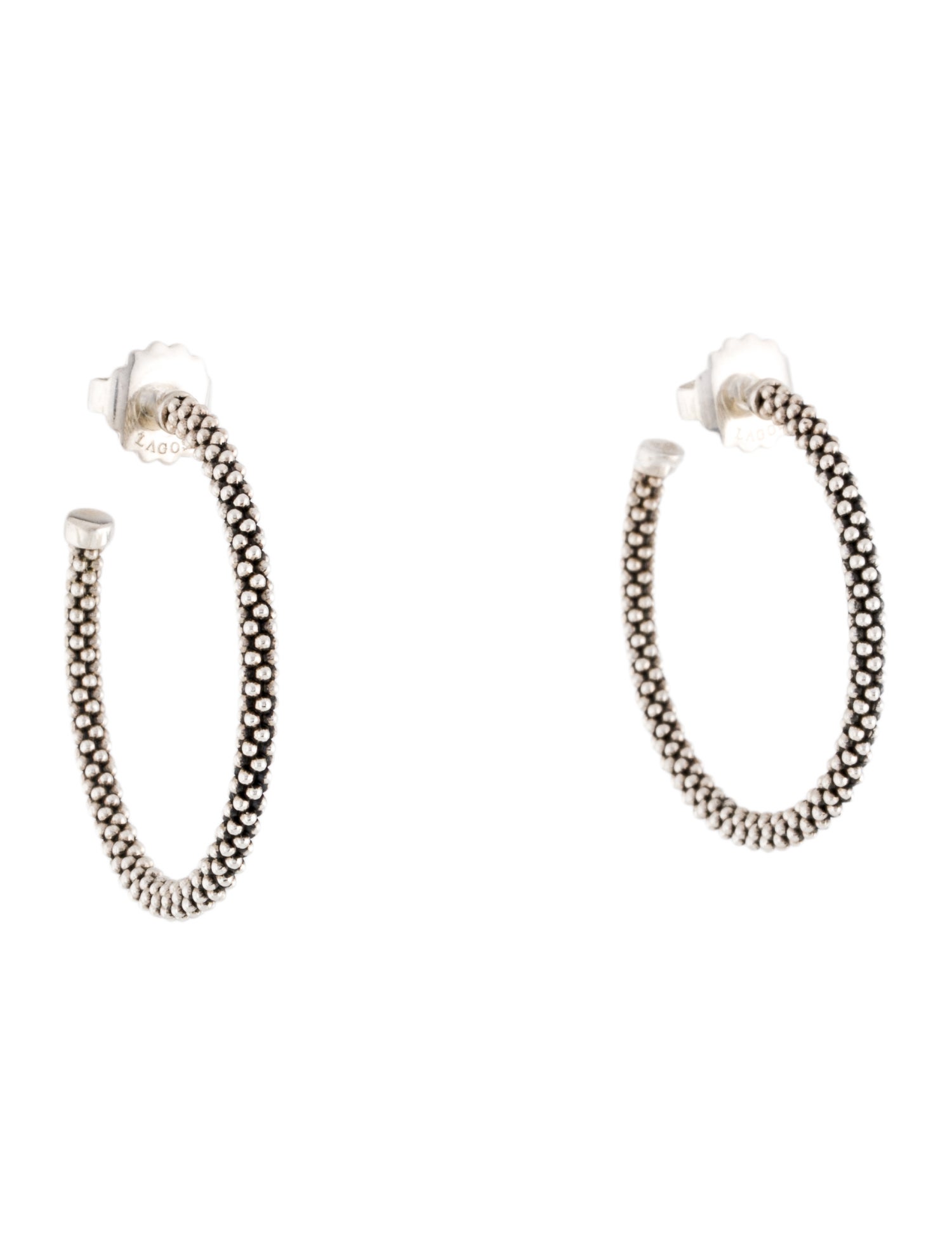 Lagos Large Caviar Hoop Earrings