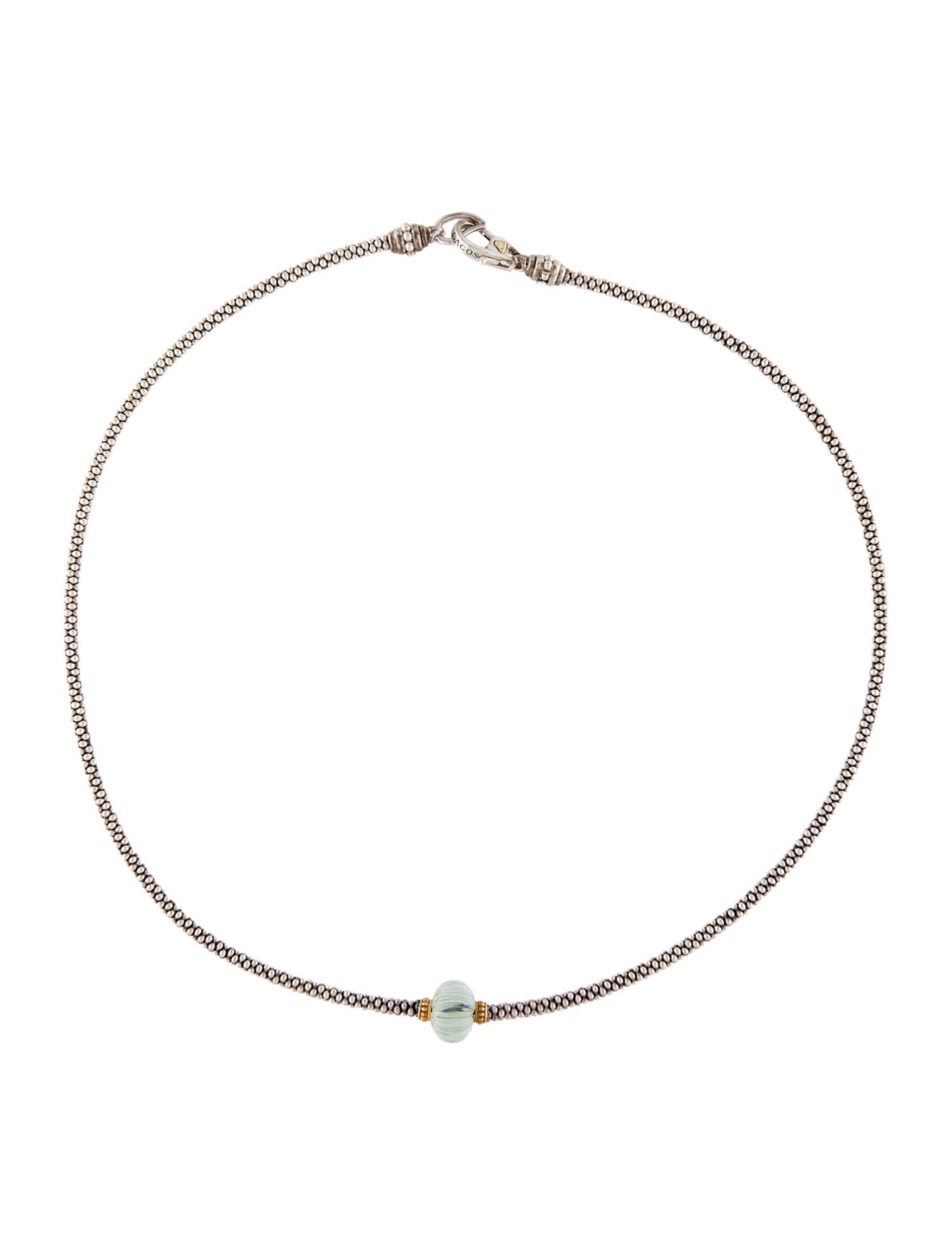 Lagos Prasiolite Caviar Forever Melon Bead Rope Necklace