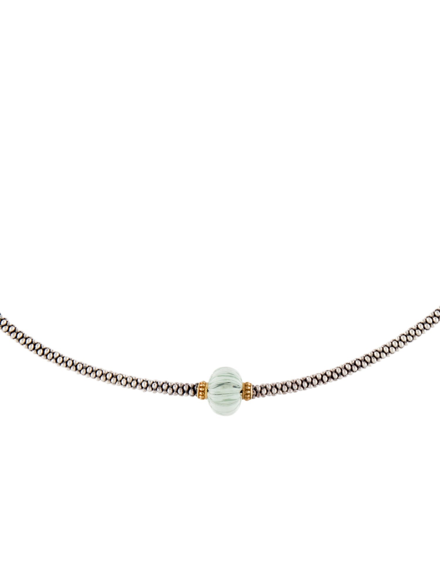 Lagos Prasiolite Caviar Forever Melon Bead Rope Necklace