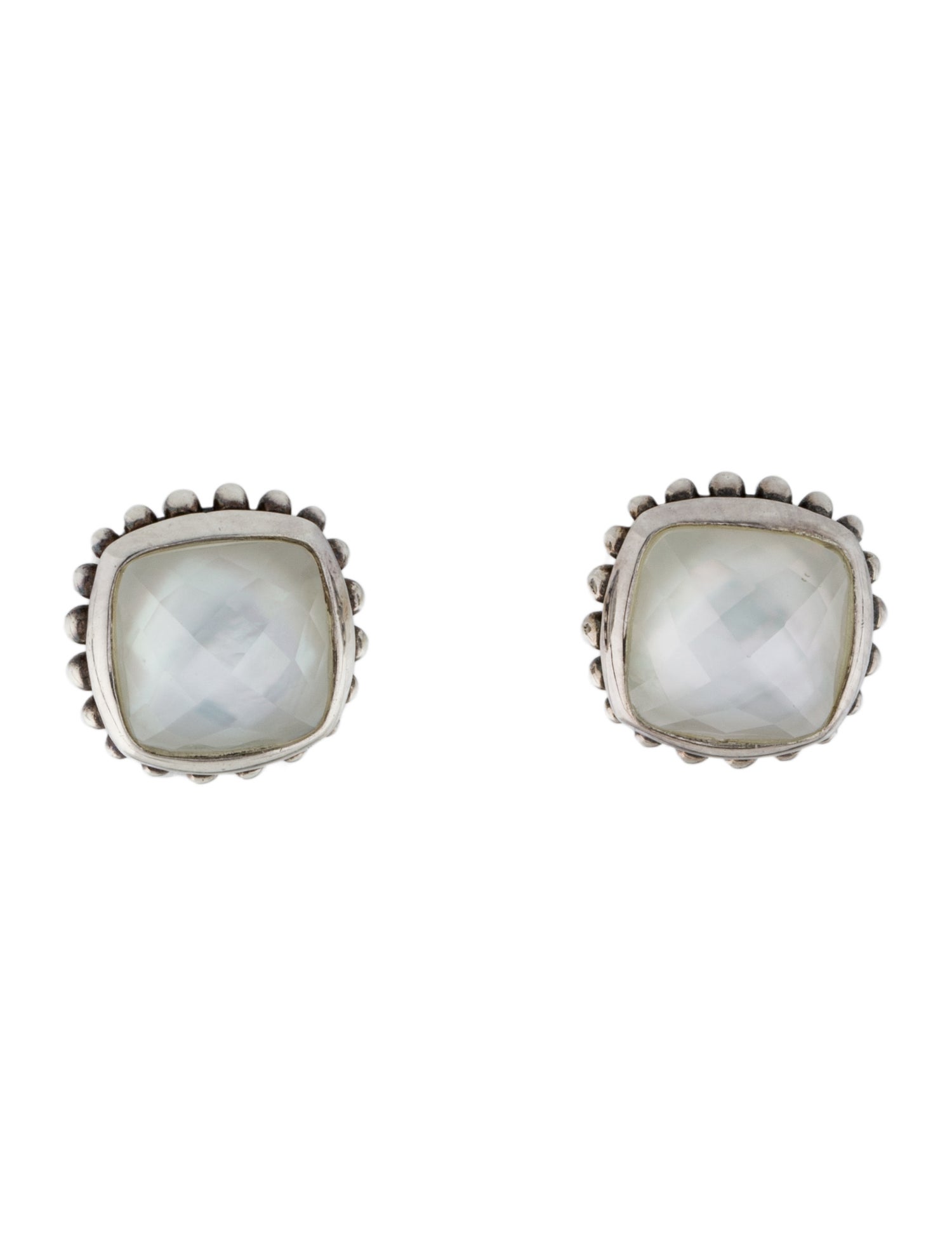 Lagos Mother of Pearl & Quartz Doublet Venus Stud Earrings