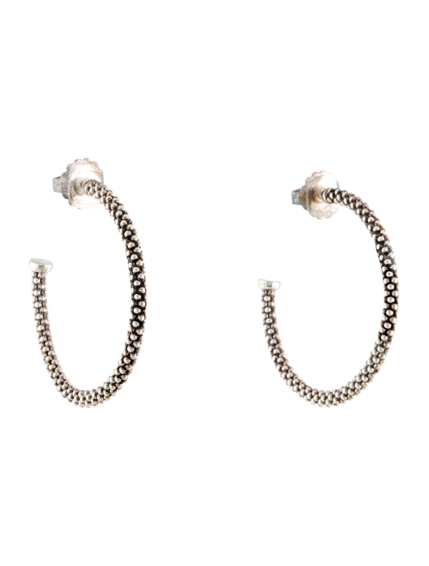 Lagos Large Caviar Hoop Earrings