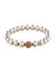 Lagos Two-Tone Caviar Stretch Beaded Bracelet