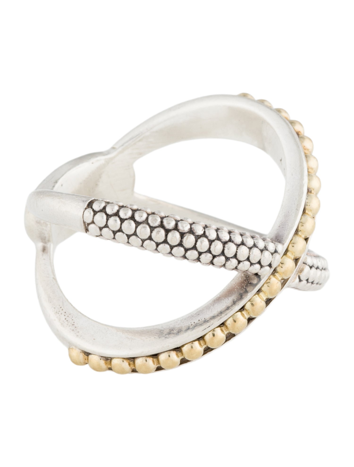 Lagos Two-Tone X Beaded Band