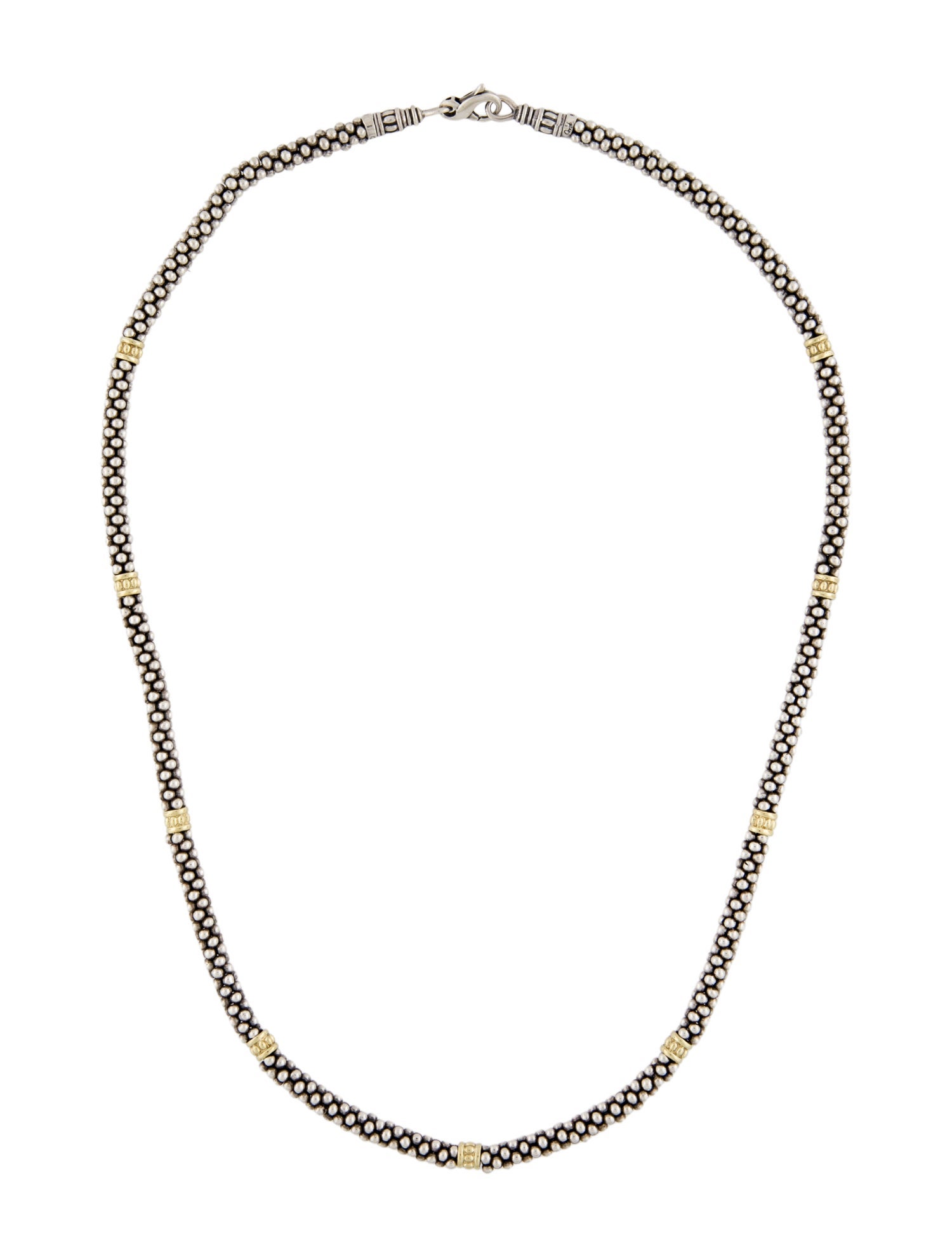 Lagos Two-Tone Caviar Beaded Necklace