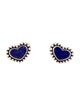 Lagos Lapis Lazuli Heart Stud Earrings