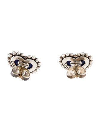 Lagos Lapis Lazuli Heart Stud Earrings