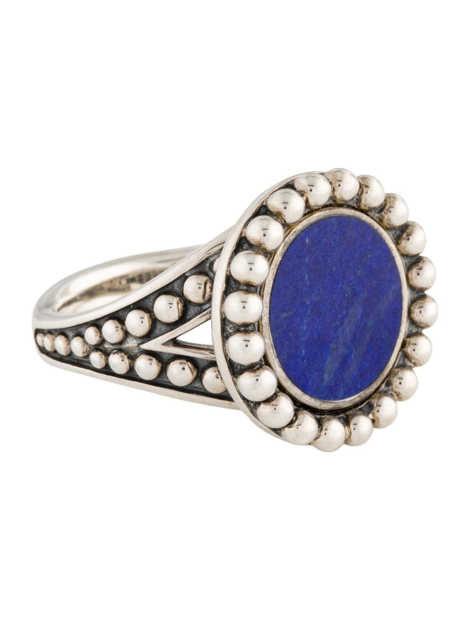 Lagos Lapis Lazuli Circle Cocktail Ring