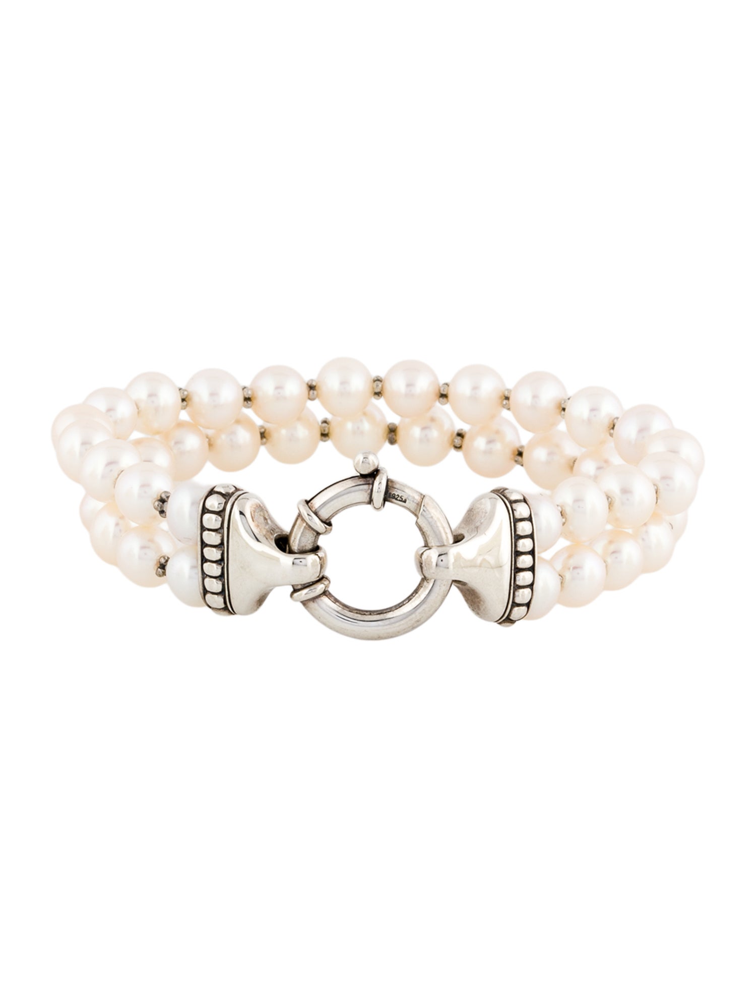 Lagos Cultured Pearl Two Strand Bead Bracelet